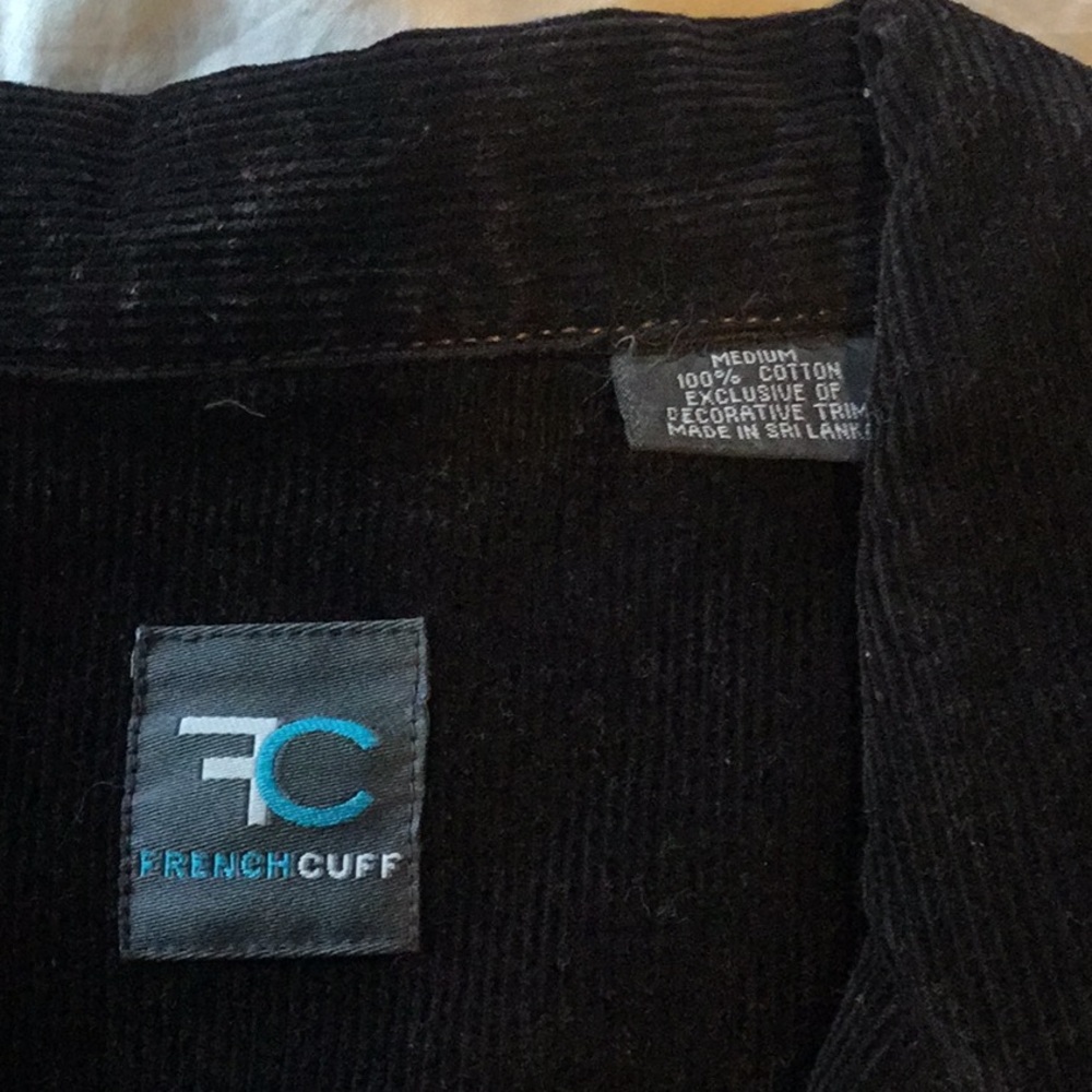 French Cuff black corduroy jacket - Picture 4 of 5